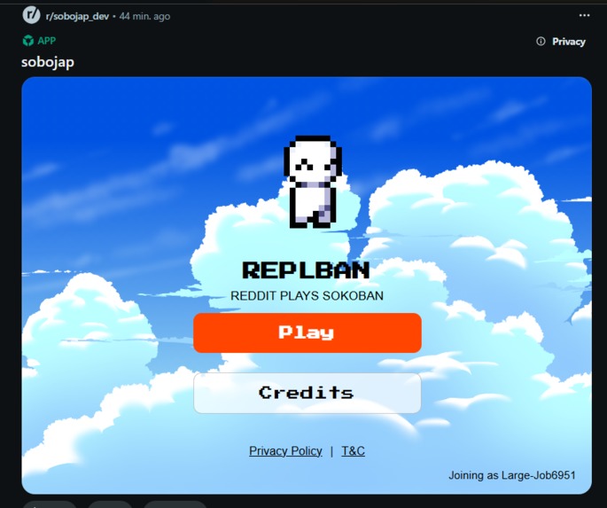 REPLBAN - Reddit Plays Sokoban – screenshot 1