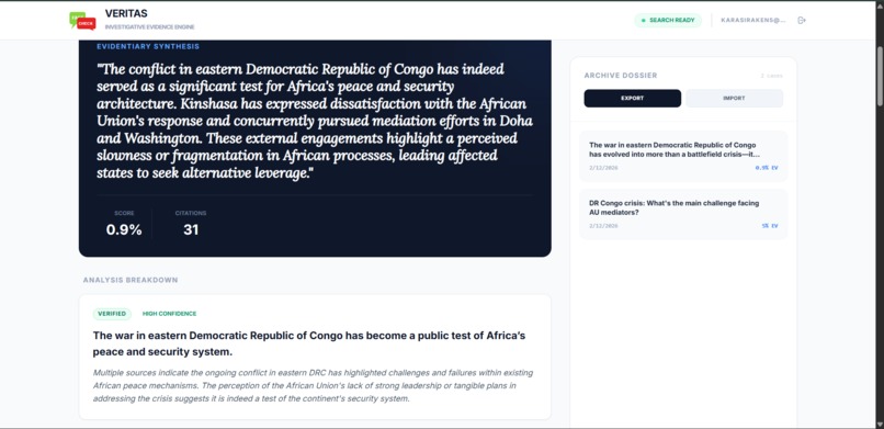 Veritas — AI-Driven News Verification Platform – screenshot 7