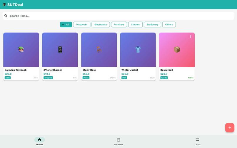 SUTDeal – screenshot 1