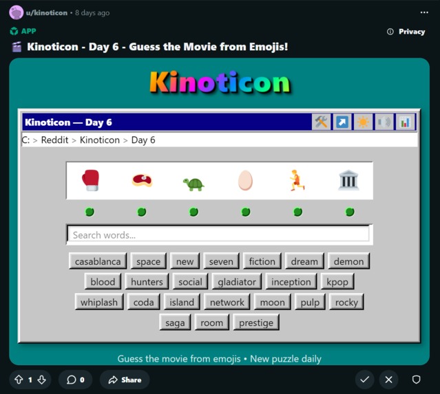 Kinoticon – screenshot 1
