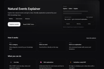 Natural Events Explorer + AI Agent
