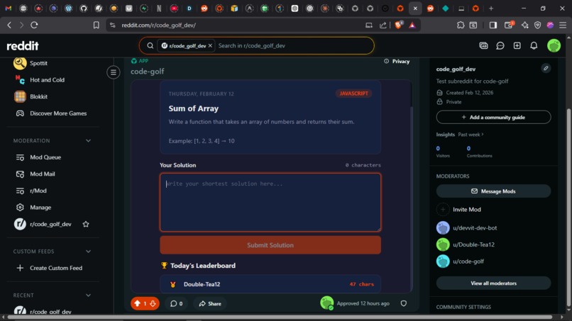 code-golf – screenshot 2