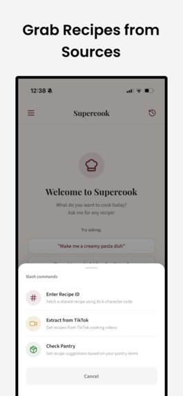 Supercook: AI powered cooking companion – screenshot 1