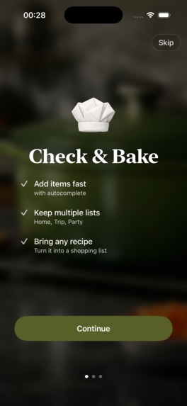 Check & Bake – screenshot 1