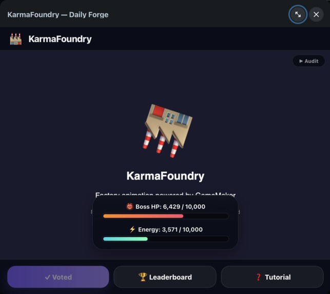 KarmaFoundry — Daily Reddit Boss Battle – screenshot 2