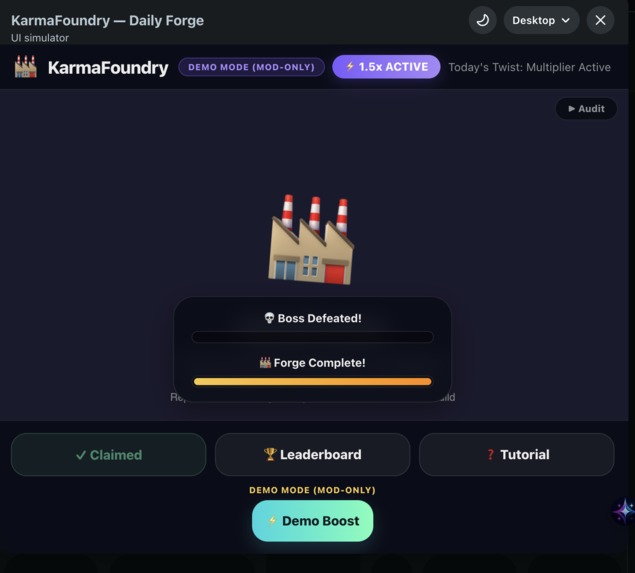 KarmaFoundry — Daily Reddit Boss Battle – screenshot 8