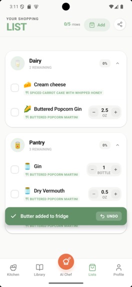 Cuisy: Recipes & Grocery List – screenshot 4