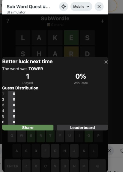 SubWordle – screenshot 2