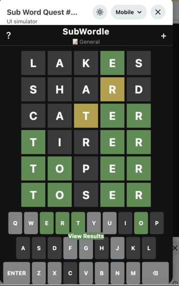 SubWordle – screenshot 3