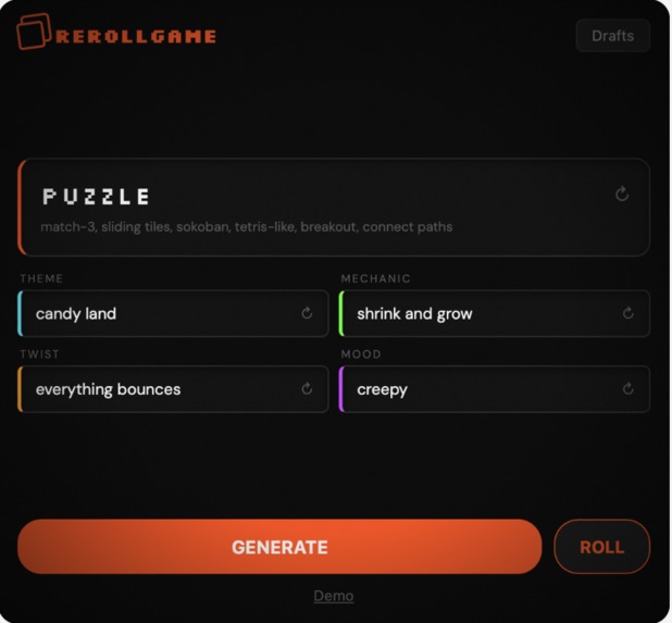 rerollgame – screenshot 1