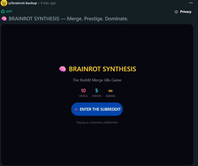 Brainrot-Synthesis – screenshot 1