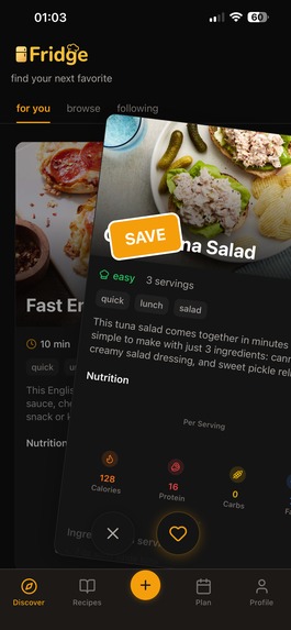 Fridge: Meal Planner and Recipes – screenshot 1