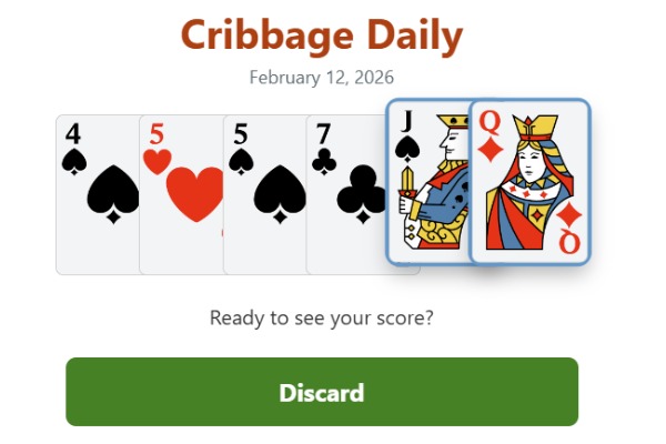 Cribbage Daily Hand – screenshot 1