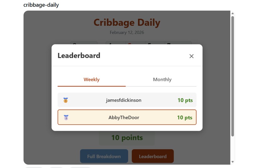 Cribbage Daily Hand – screenshot 2