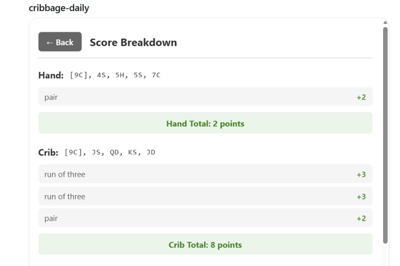 Cribbage Daily Hand – screenshot 3