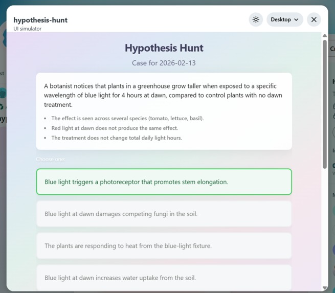 Hypothesis Hunt – screenshot 2