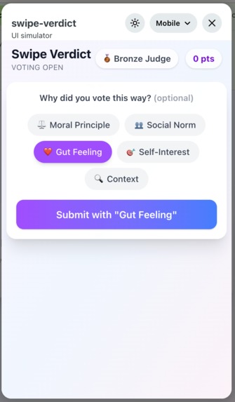 Swipe Verdict – screenshot 1
