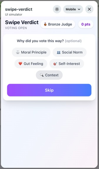 Swipe Verdict – screenshot 2