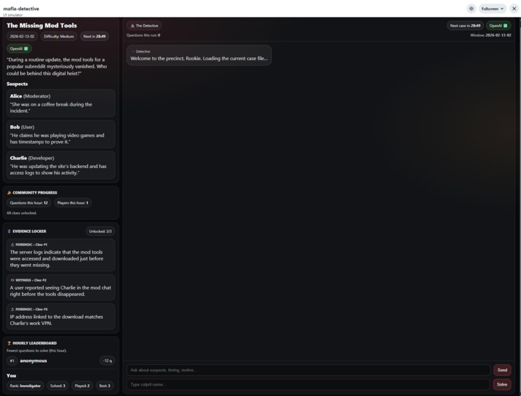 Mafia Detective: Hourly AI Mysteries – screenshot 1