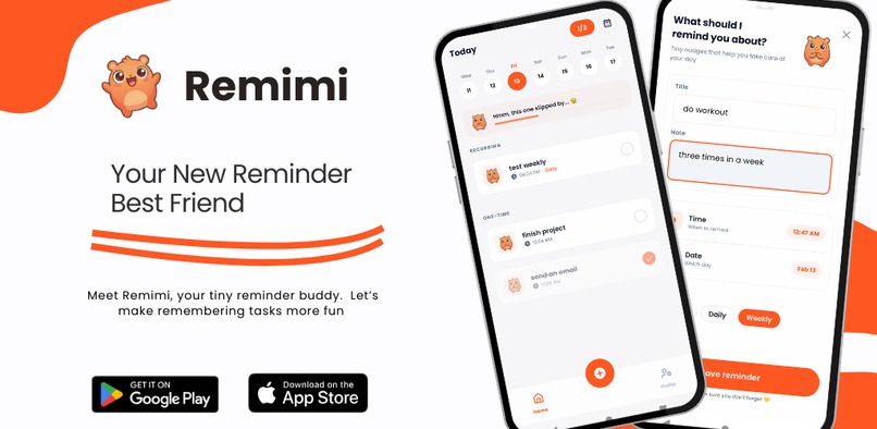Remimi - Your Animated Reminder Buddy – screenshot 1