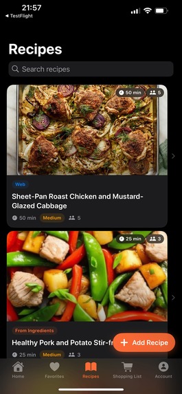 Orubu: Modern Recipe Manager – screenshot 3