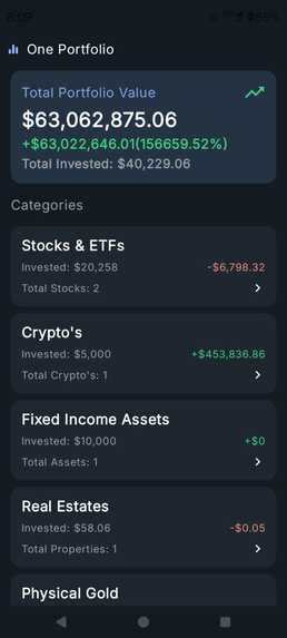 One Portfolio – screenshot 2