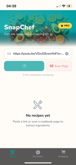 SnapChef — Turn Viral Food Vids into Instant Shopping Lists – screenshot 4