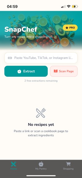 SnapChef — Turn Viral Food Vids into Instant Shopping Lists – screenshot 3