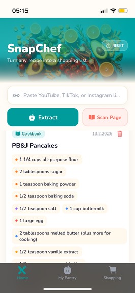SnapChef — Turn Viral Food Vids into Instant Shopping Lists – screenshot 7