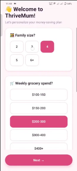ThriveMum — the financial assistant – screenshot 1