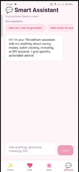ThriveMum — the financial assistant – screenshot 2
