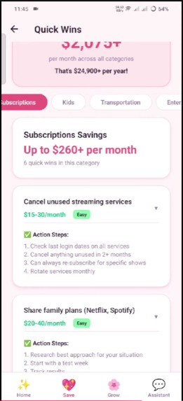 ThriveMum — the financial assistant – screenshot 3
