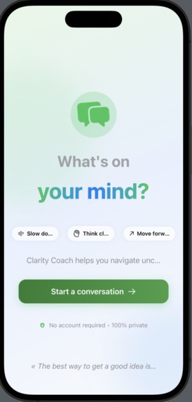 ClarityCoach – screenshot 1