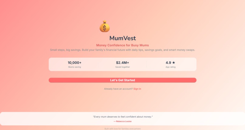 MumVest – screenshot 1