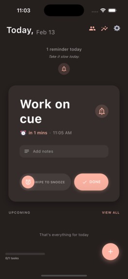 Cue - Better Reminders.  Design Cues that trigger action. – screenshot 4