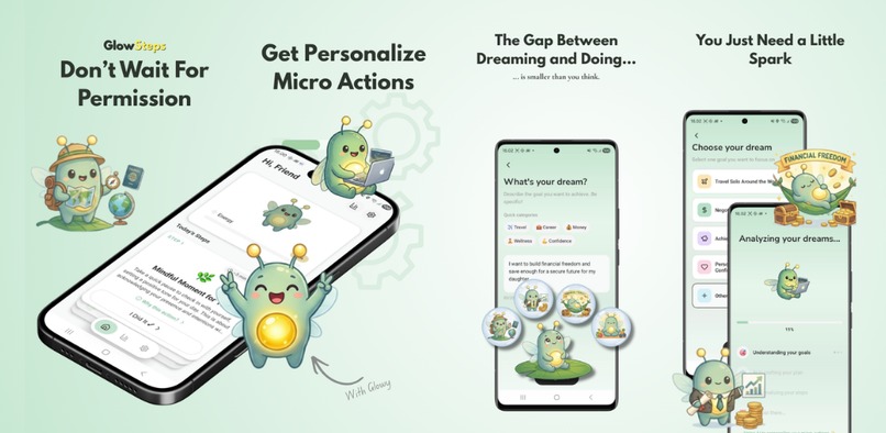 GlowSteps: Micro Goals Tracker – screenshot 1