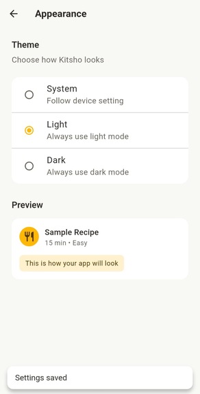 Kitsho | From Saved Recipe to Dinner Made – screenshot 2