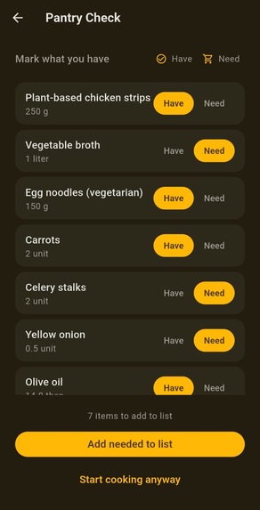 Kitsho | From Saved Recipe to Dinner Made – screenshot 12