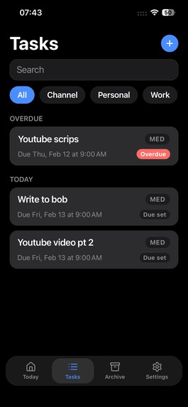 Sam's Smart Reminders – screenshot 2
