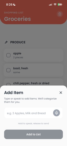 RecipeToDinner – screenshot 1