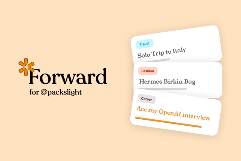 Forward, an iOS app for @packslight – screenshot 1