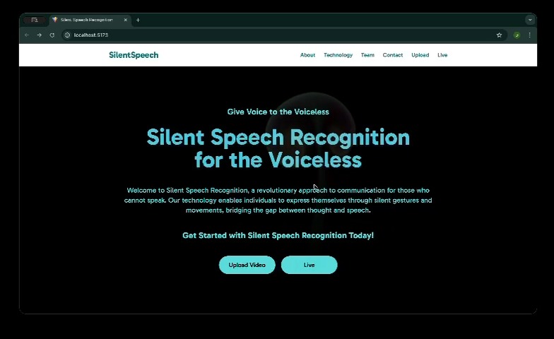 Silent Speech Recognition for the Voiceless – screenshot 1