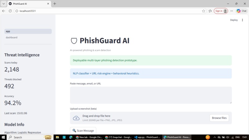 PhishGuard AI: Fortifying Your Digital Frontier – screenshot 4