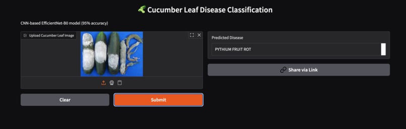 Deep Learning based disease detection in cucumber leaves – screenshot 1