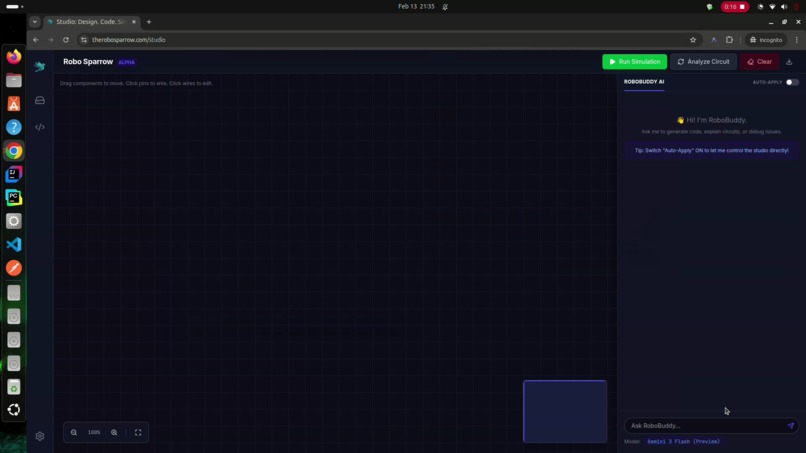 Robo Sparrow – AI-Augmented Browser Robotics Studio – screenshot 2