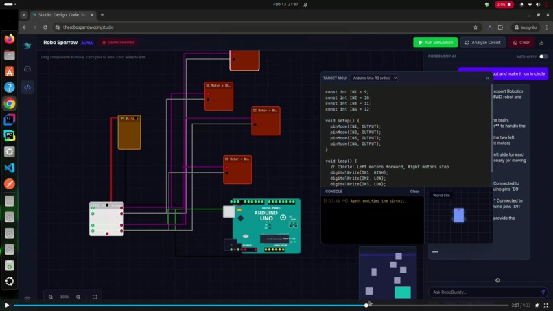 Robo Sparrow – AI-Augmented Browser Robotics Studio – screenshot 6