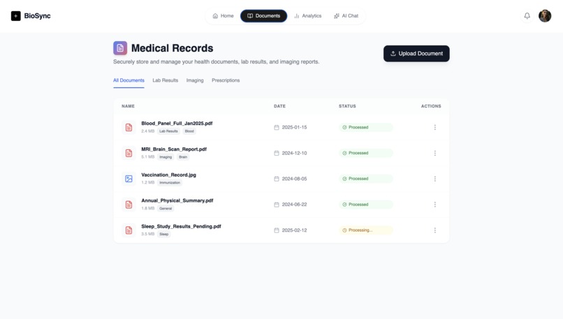 BioSync – screenshot 3