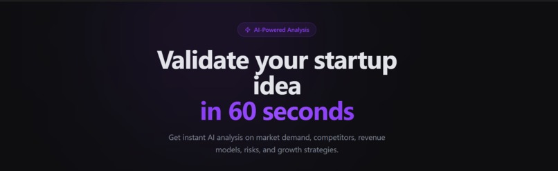 AI Startup Idea Validator – screenshot 1
