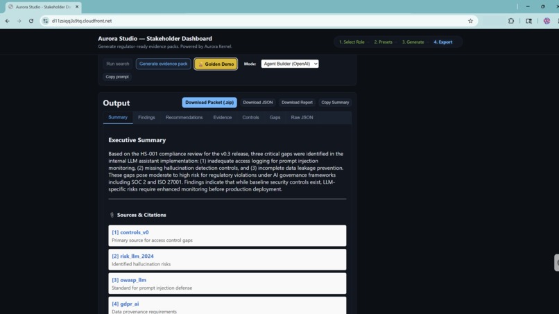 Aurora: Compliance Evidence Copilot – screenshot 7