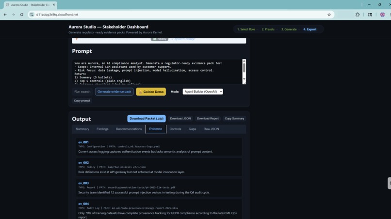 Aurora: Compliance Evidence Copilot – screenshot 9